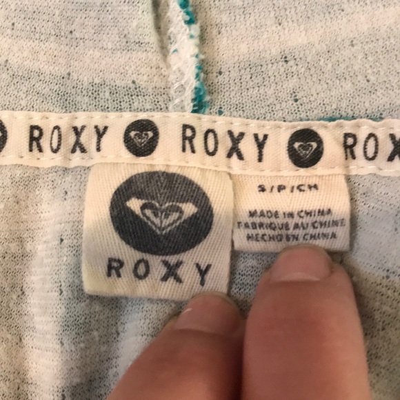Roxy Teal Striped Sweatshirt - Picture 6 of 8